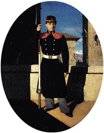 Soldier of the Tuscan National Guard - Odoardo Borrani