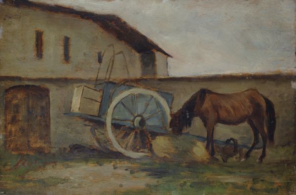 The courier's horse - Silvestro Lega