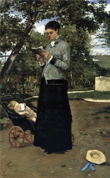 The sleep of innocence, 1882 - Silvestro Lega