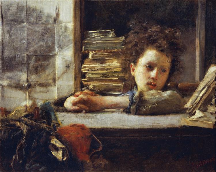 The study, c.1875 - Antonio Mancini