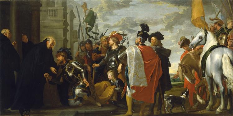 Saint Benedict receiving Totila, King of the Ostrogoths, 1633 - Gaspar de Crayer