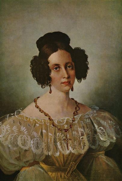 Portrait of Carolina Toppo, 1829 - Giuseppe Tominz