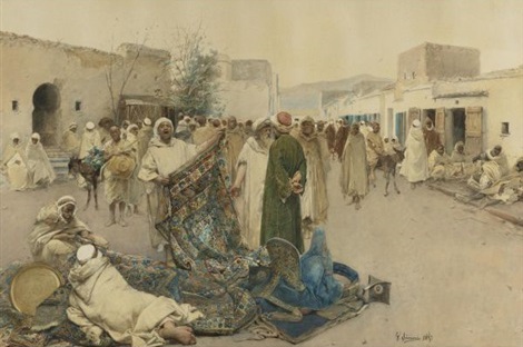 The carpet seller, 1887 - Gustavo Simoni