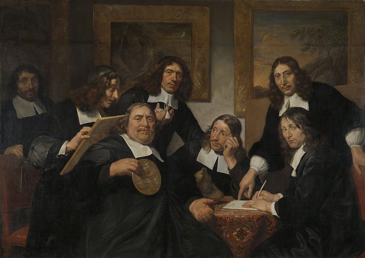 The Governors of the Guild of St Luke, Haarlem, 1675, 1675 - Jan de Bray