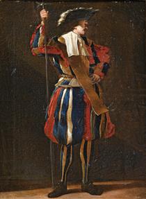Portrait of a Swiss Guard - Jean Barbault