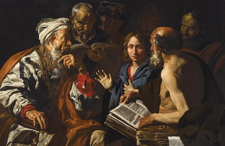 Christ Disputing With The Doctors - Matthias Stom