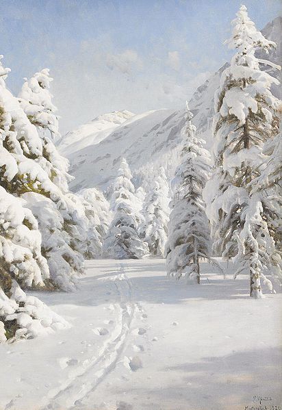 Winter landscape, 1920 - Peder Mørk Mønsted