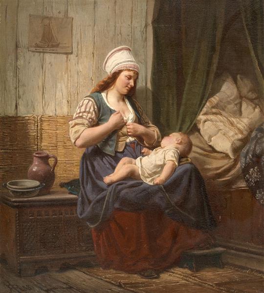 Mother with child, 1858 - Рудольф Иордан