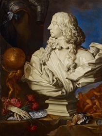 Allegorical Still Life with Bernini's Bust of Francis I d'Este - Francesco Stringa
