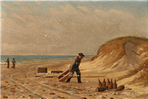 Fishermen on the beach - Wenzel Tornøe