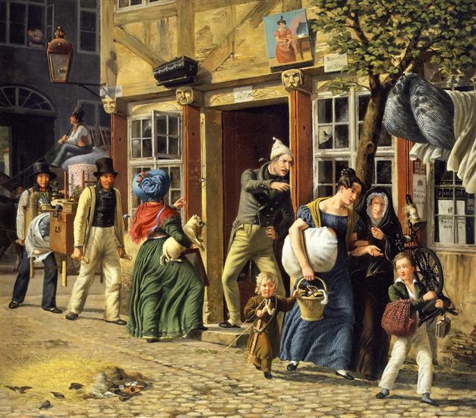 Moving Day Scene, 1831 - Вильгельм Марстранд