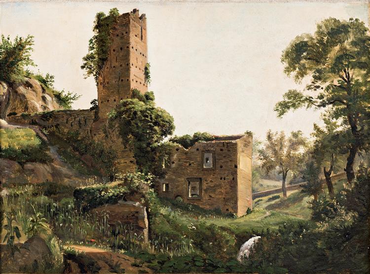 Landscape with Ruins, c.1838 - Вильгельм Марстранд