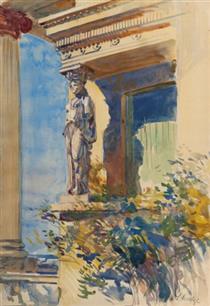 Caryatid Porch at Villa Francesca, Setauket, Long Island - Уильям Додж