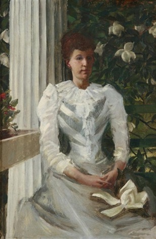 Victorian Woman in White, 1891 - William de Leftwich Dodge