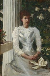 Victorian Woman in White - William de Leftwich Dodge