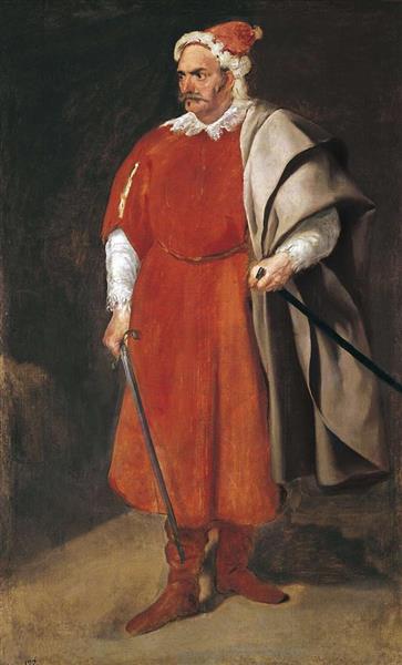 Portrait of the Buffoon 'Redbeard', Cristobal de Castaneda, 1637 - 1640 - 委拉斯奎茲