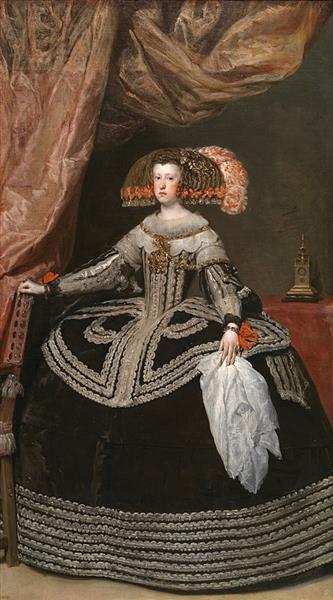 Portrait of Queen Mariana of Austria - Диего Веласкес