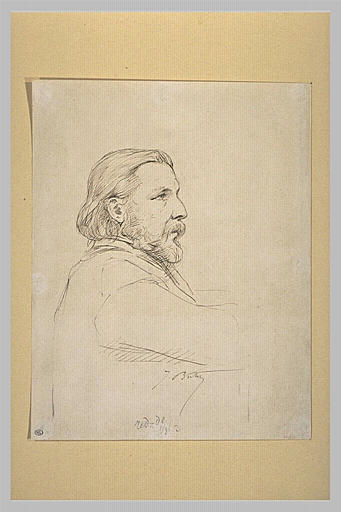 Self-portrait, profile to the right - Jules Breton