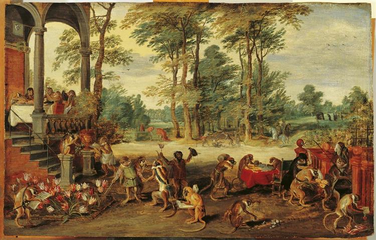 Satire on Tulip Mania, 1640 - Jan Brueghel the Younger