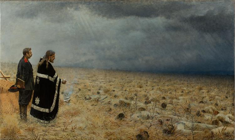 Defeated. Requiem, 1878 - 1879 - Vasily Vereshchagin