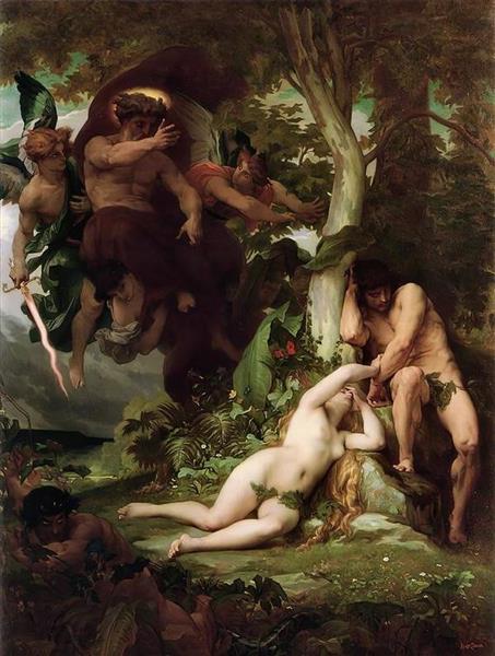 The Expulsion of Adam and Eve from the Garden of Paradise, c.1867 - Александр Кабанель