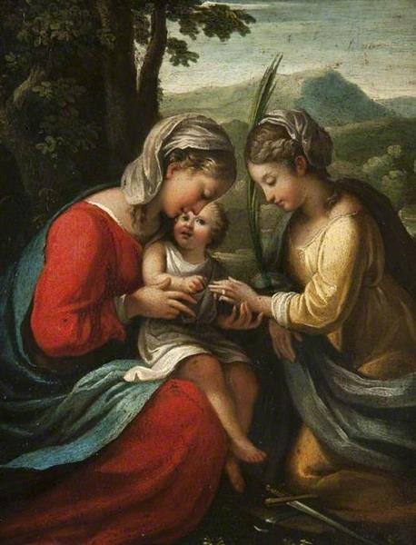 The Mystic Marriage of Saint Catherine - Antonio da Correggio