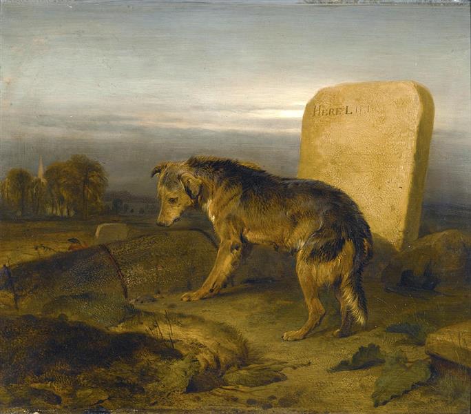 The Poor Dog the Shepherds Grave - Edwin Landseer