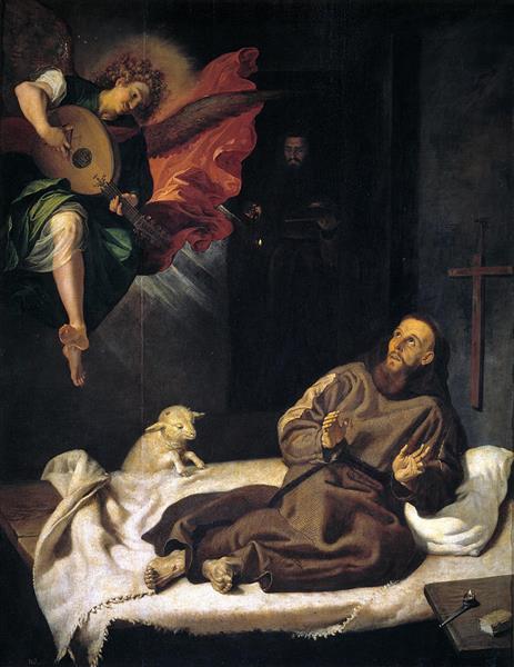 St. Francis Comforted by An Angel, c.1620 - Франсиско Рибальта