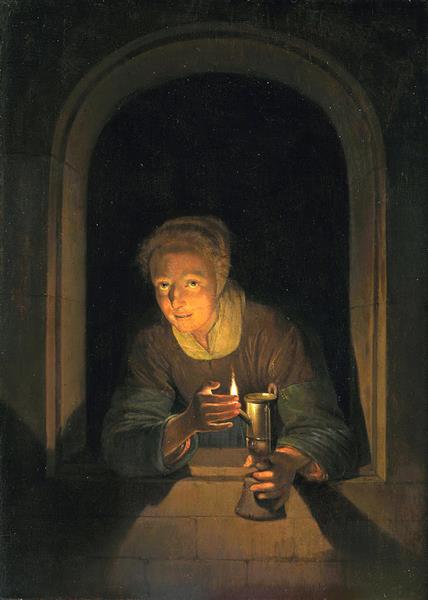 A Woman Playing a Clavichord - Gerrit Dou - WikiArt.org