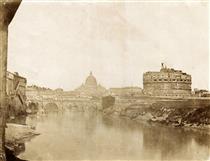 View over the Tiber River with Castel Sant'Angelo and St. Peter's, Rome - Giacomo Caneva