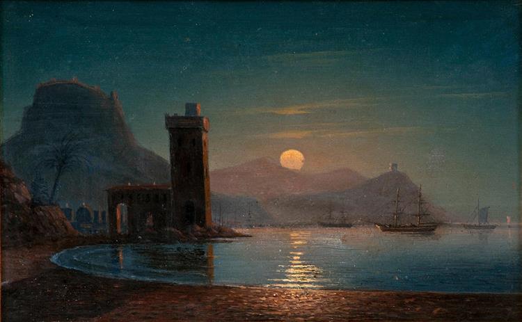 Moonlight Reflecting on Water - Ivan Aivazovsky