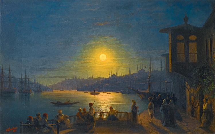 Moonrise over the Golden Horn - Ivan Aivazovsky