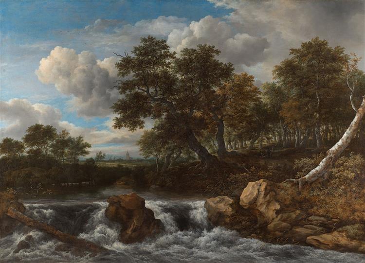 Landscape with Waterfall - Jacob van Ruisdael