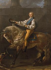Equestrian Portrait of Stanislas Kostka Potocki - Жак-Луї Давід