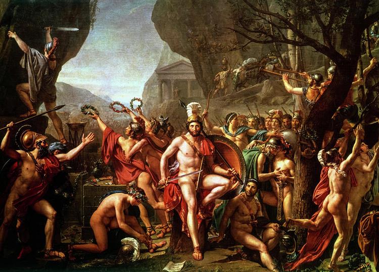 Leonidas at Thermopylae, 1814 - Жак-Луї Давід