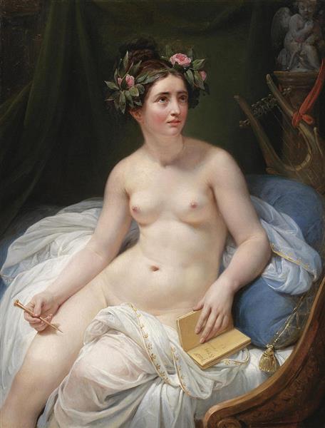 The Poetess Sappho - Jacques-Louis David