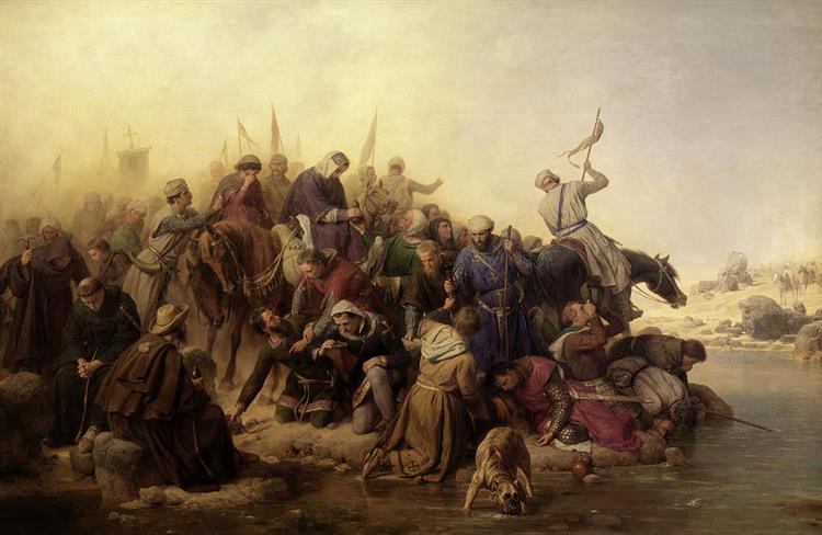 The Crusaders in the Desert - Karl Lessing