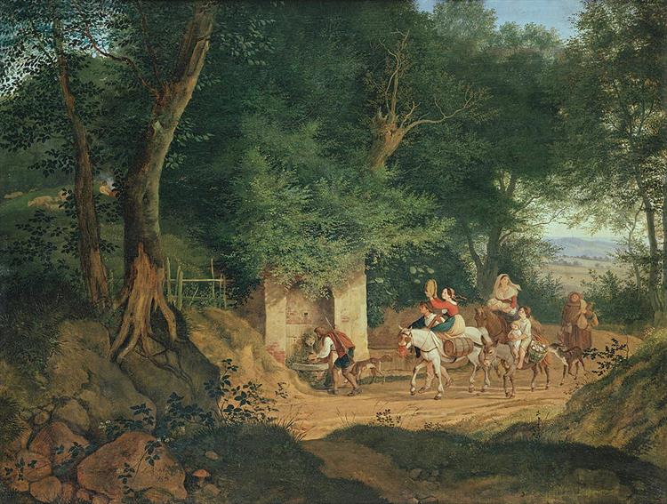 The Well in the Wood at Ariccia - Ludwig Richter