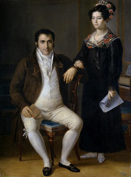 Don Pedro Benítez and His Daughter María de la Cruz - Rafael Tegeo