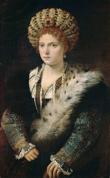 Portrait d`Isabella d`Este, c.1534 - 1536 - Tiziano