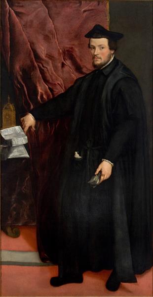 Portrait of Cardinal Cristoforo Madruzzo, 1552 - Ticiano Vecellio
