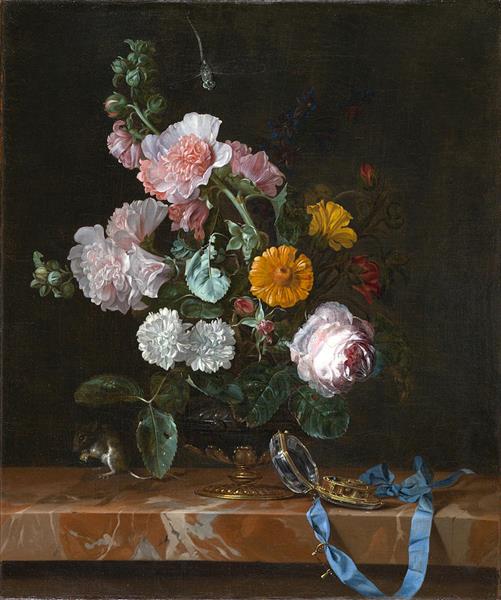 Vanitas. Flower Still Life - Willem van Aelst
