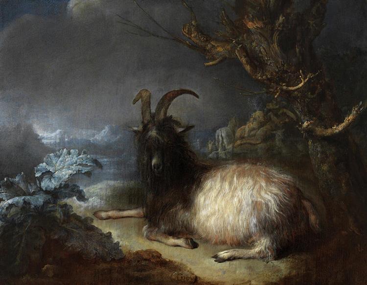 Goat in a Landscape - Gerrit Dou