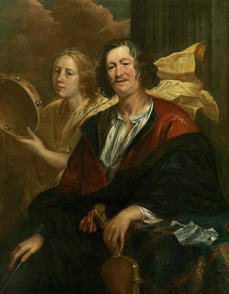 Portrait of a Musician with His Muse - Якоб Йорданс