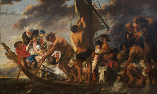 The Tribute Money Peter Finding the Silver Coin in the Mouth of the Fish Also Called the Ferry Boat to Antwerp - Jacob Jordaens