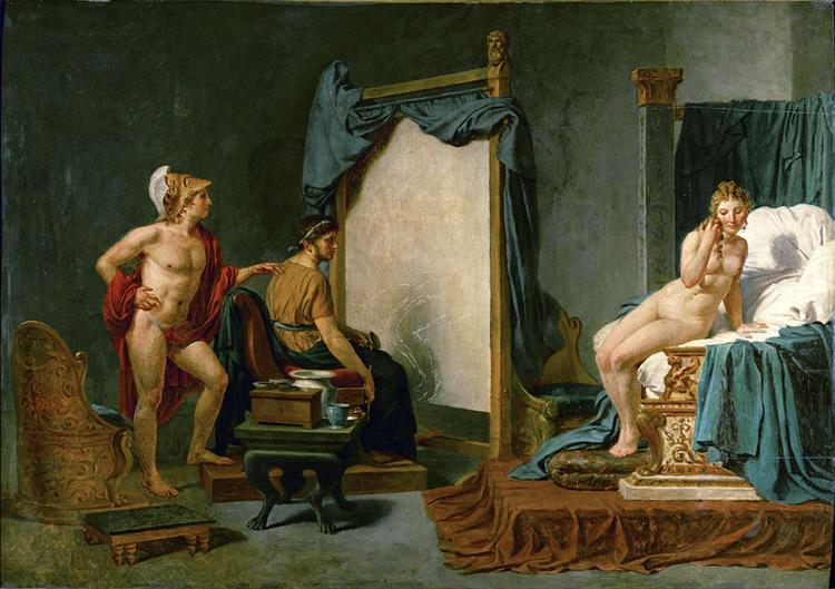 Apelles Painting Campaspe in the Presence of Alexander the Great - Жак-Луї Давід