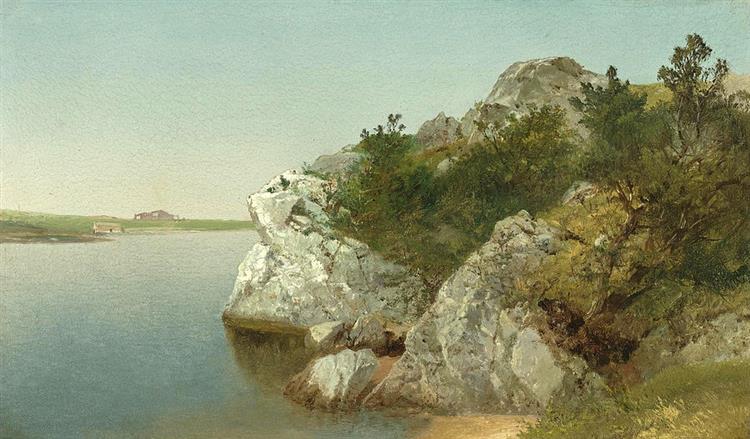 Study of Rocks Newport - John Frederick Kensett