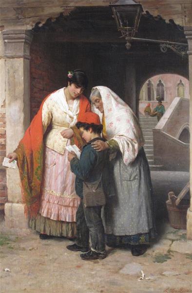 The messenger boy, Venice, c.1886 - Luigi Da Rios