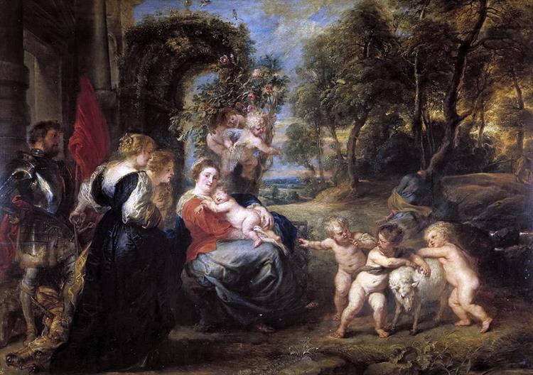 Rest on the Flight into Egypt with Saints - Peter Paul Rubens