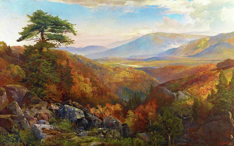 Valley of the Catawissa in Autumn - Томас Моран